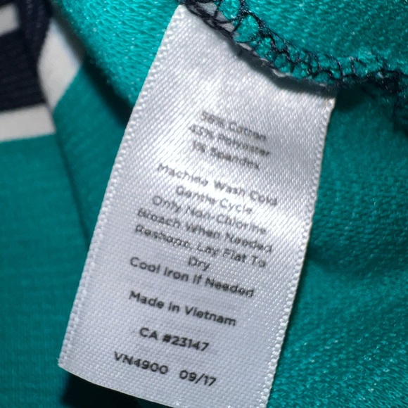 Talbots Color Block Striped 3/4 sleeve Top Size Large EUC - Picture 4 of 6